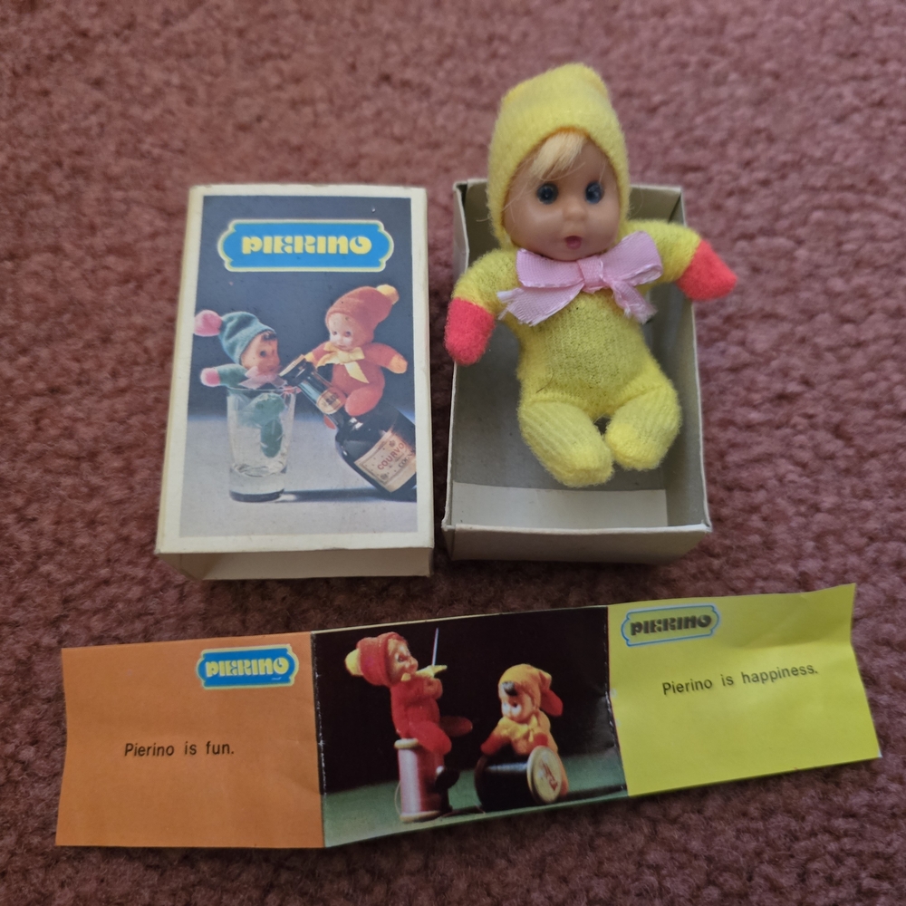 Vintage Pierino Matchbox Blonde/Blue Eyed Doll In Original Box